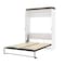 Bestar Orion 65W Queen Murphy Bed, White & Walnut Grey 116184-000017 - alternate 4